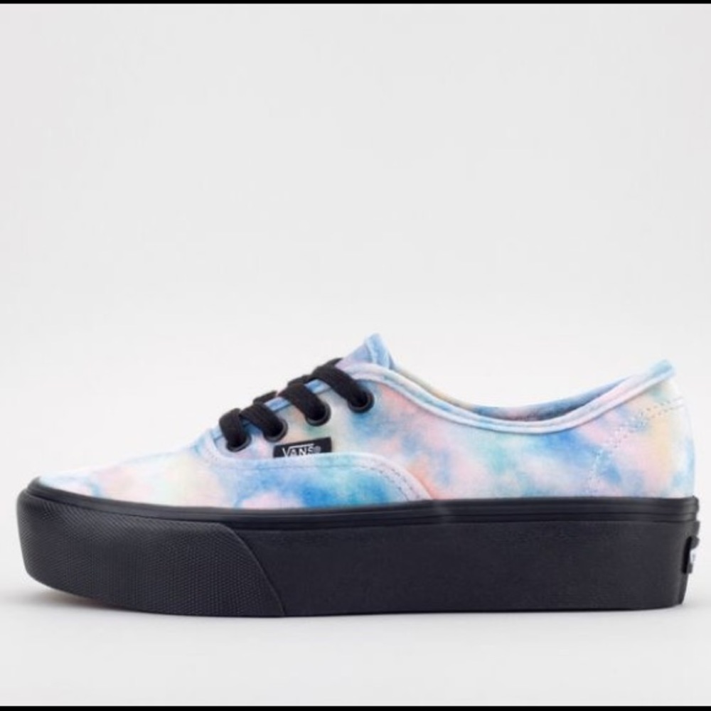 Platform velvet tie dye Vans